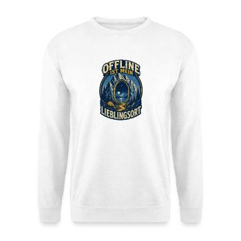 Offline ist mein Lieblingsort – Outdoor - Unisex Pullover - Weiß - Vorne