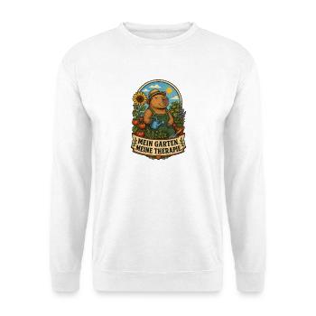 Mein Garten, meine Therapie - Unisex Pullover - Weiß - Vorne