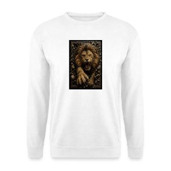 Fractal Golden Lion Embossed - Unisex Sweatshirt - white - Front