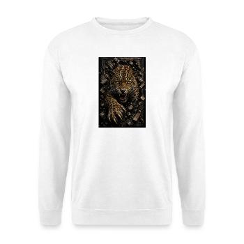 Léopard en furie parmi les blocs - Sweat-shirt Unisexe - blanc - Devant