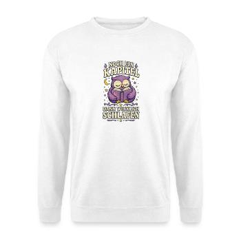 Noch ein Kapitel – Lese-Eule - Unisex Pullover - Weiß - Vorne