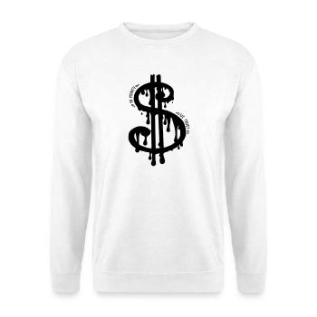 dollar slave - Sweat-shirt Unisexe - blanc - Devant