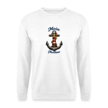 Nordsee Anker Leuchtturm - Unisex Pullover - Weiß - Vorne