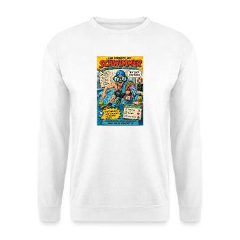 Der Schwimmer – nur noch eine Bahn - Unisex Pullover - Weiß - Vorne