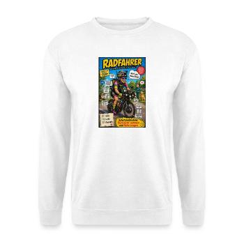 Der Radfahrer – nur noch eine kleine Runde - Unisex Pullover - Weiß - Vorne