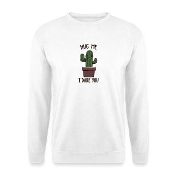 Naughty Cactus Hug me?! - Unisex Sweatshirt - white - Front