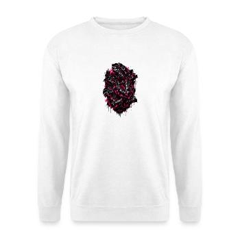 Neon Monstera – Dark Botanical Jungle Design - Unisex Pullover - Weiß - Vorne