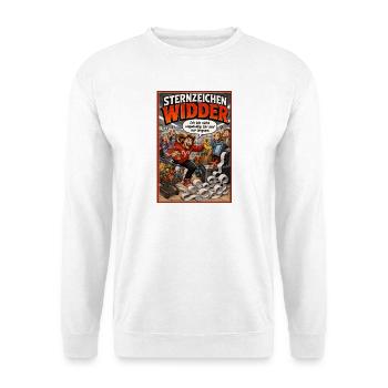 Sternzeichen Widder: Humor für echte Ungeduldige - Unisex Pullover - Weiß - Vorne