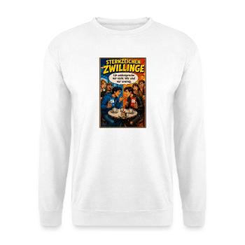 Sternzeichen Zwillinge - Humor für Unentschlossene - Unisex Pullover - Weiß - Vorne