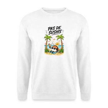 PAS DE SUSHIS - Sweat-shirt Unisexe - blanc - Devant