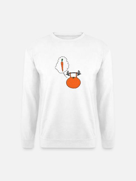 Carrot Gains Fitness Muscle - Unisex Sweatshirt - white