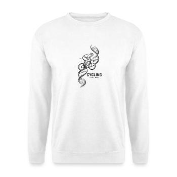 DNA Fahrrad Helix Motiv - Unisex Pullover - Weiß - Vorne