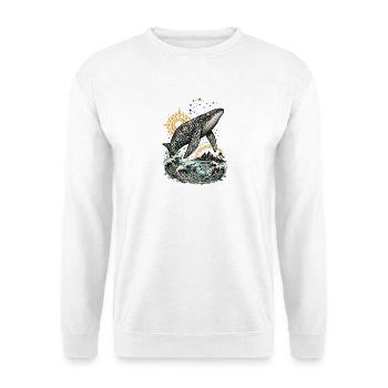 Mana-Wal – Geist des Pazifiks - Unisex Pullover - Weiß - Vorne