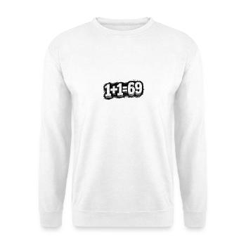 1+1=69 Grunge Typo Position, Couple, Couple, Meet - Unisex Sweatshirt - white - Front
