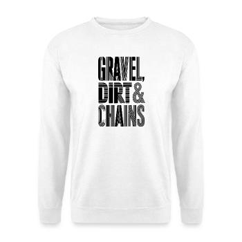 Chaînes de gravier en terre - Sweat-shirt Unisexe - blanc - Devant