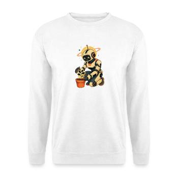 Robot-Gärtner im Orbitglanz - Unisex Pullover - Weiß - Vorne