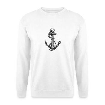 Anchor Sketch Nautical Graphic - Unisex Sweatshirt - white - Front
