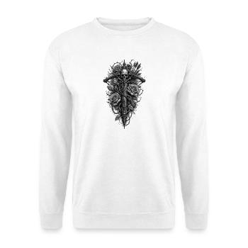 Gothic Crossbow Skull Graphic - Unisex Sweatshirt - white - Front
