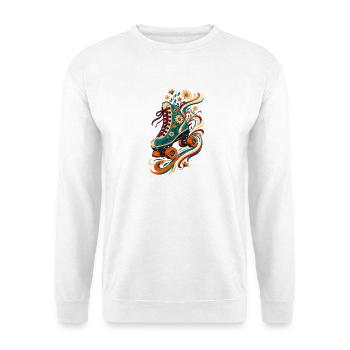 Flower Roller Skate Art - Unisex Sweatshirt - white - Front