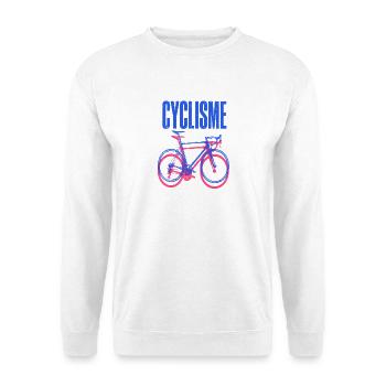 Cyclisme Néon Vélo Graphique - Sweat-shirt Unisexe - blanc - Devant