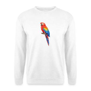 Vibrant parrot coloring - Unisex Sweatshirt - white - Front