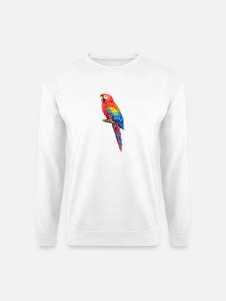 Lebendige Papageienfärbung - Unisex Pullover - Weiß