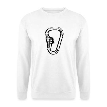Climbing Climbing Minimalist Carabiner - Unisex Sweatshirt - white - Front