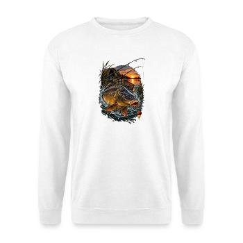 Saut de carpe dans le lac du soir - Sweat-shirt Unisexe - blanc - Devant