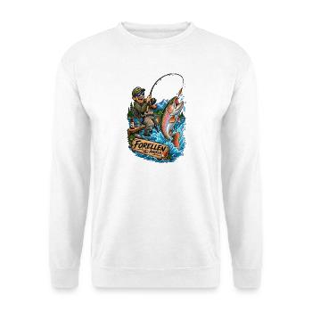Forellenangeln Comic-Abenteuer - Unisex Pullover - Weiß - Vorne