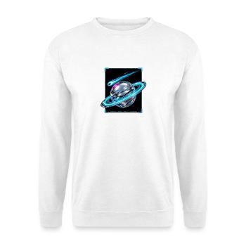 Saturns Neonkugel - Unisex Pullover - Weiß - Vorne