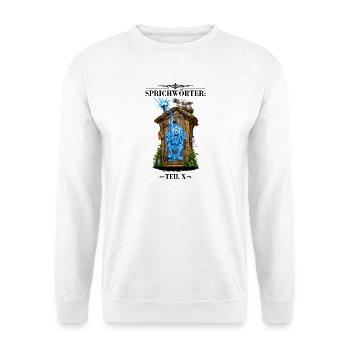 Sprichwort Dich soll der Blitz beim Kacken treffen - Unisex Pullover - Weiß - Vorne
