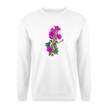 Fleurs de geranium pourpres - Sweat-shirt Unisexe - blanc - Devant