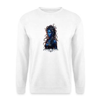 Blue Goddess of Luminous Tentacles - Unisex Sweatshirt - white - Front
