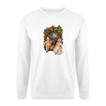 Puppen an Schnüren - Unisex Pullover - Weiß - Vorne