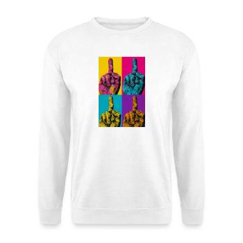 Pop Art Hand Four-Colored Finger - Unisex Sweatshirt - white - Front