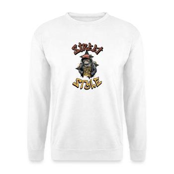 Cat Streetstyle Hip Hop Rap Cool - Unisex Sweatshirt - white - Front