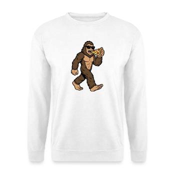 Sasquatch Eats Pizza - Unisex Sweatshirt - white - Front