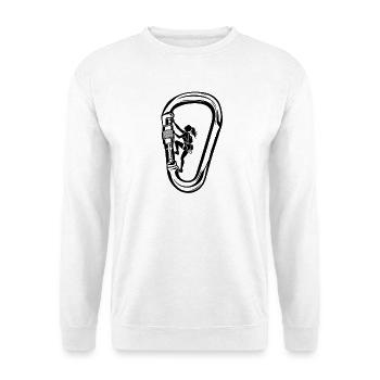 Climbing Carabiner Girls Women - Unisex Sweatshirt - white - Front