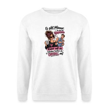 Pop up Männer  - Unisex Pullover - Weiß - Vorne