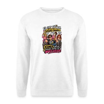 Bite keine Frauen - Unisex Pullover - Weiß - Vorne