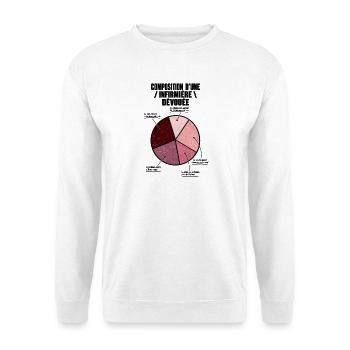 Composition d’une infirmière - Sweat-shirt Unisexe - blanc - Devant