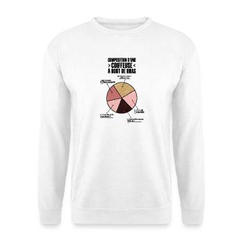 Composition d’une coiffeuse - Sweat-shirt Unisexe - blanc - Devant