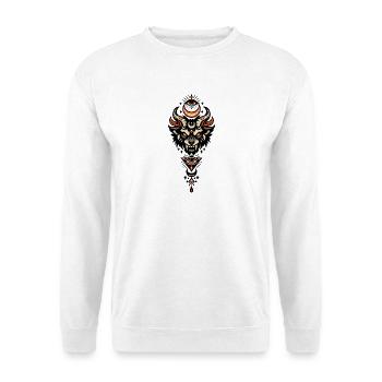 Masque démoniaque à trois visages - Sweat-shirt Unisexe - blanc - Devant