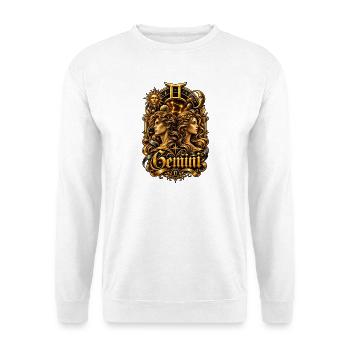 Goldene Zwillinge Tierkreiskunst - Unisex Pullover - Weiß - Vorne