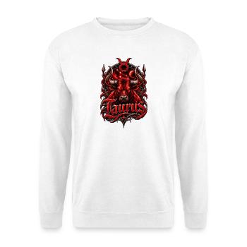 Crimson Taurus Constellation Emblem - Unisex Sweatshirt - white - Front
