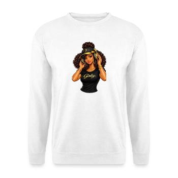Girly Beats Illustration Hip-Hop - Unisex Pullover - Weiß - Vorne