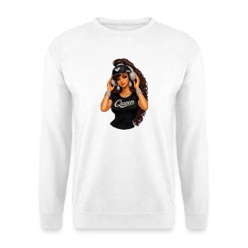 Queen Hip-Hop Glam Illustration - Unisex Sweatshirt - white - Front