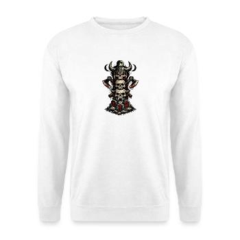 Bande de guerre du Crâne Viking - Sweat-shirt Unisexe - blanc - Devant