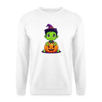 Halloween-Kind - Unisex Pullover - Weiß - Vorne - Alina (178cm) & Michal (187cm)