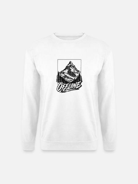 Offline-Berglandschaft - Unisex Pullover - Weiß